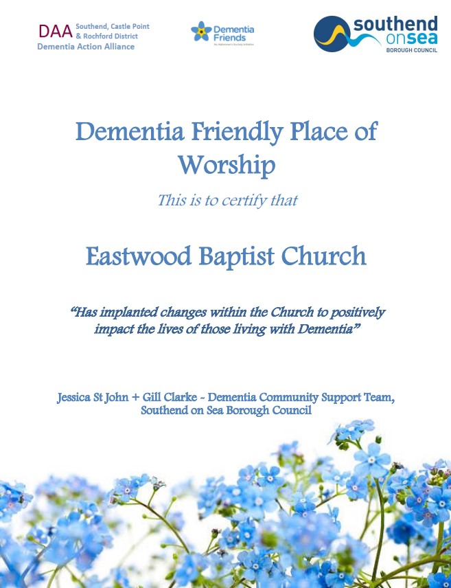 Dementia Friendly Place of Wor